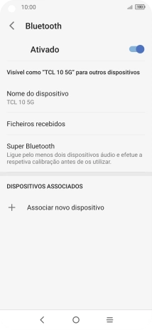 Prima Associar novo dispositivo.