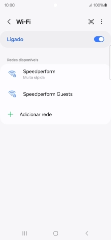 Prima o ícone de menu.