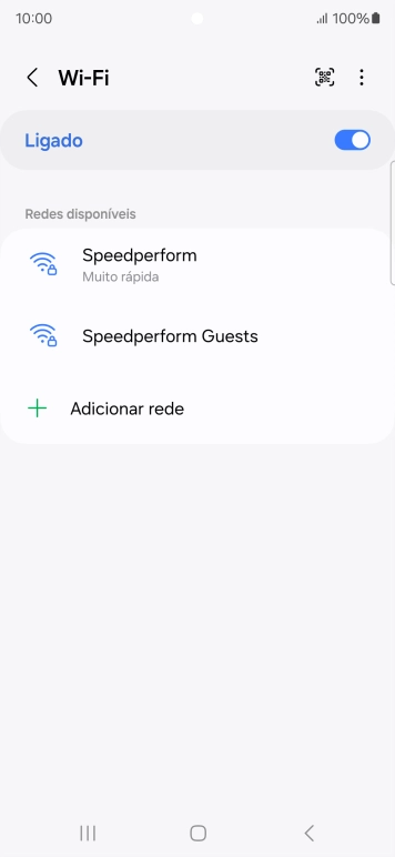 Prima o ícone de menu.