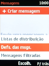 Escolha Defs. das msgs..
