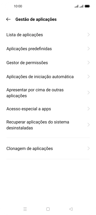 Prima Lista de aplicações.