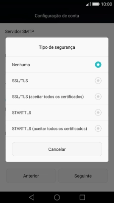 Prima Nenhuma para desativar a função.