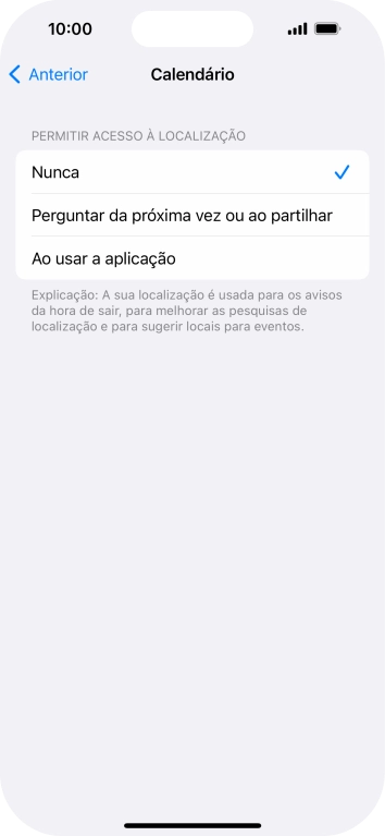 Prima a definição pretendida para ativar ou desativar a função.