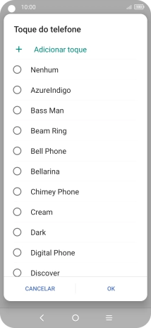Prima Adicionar toque.
