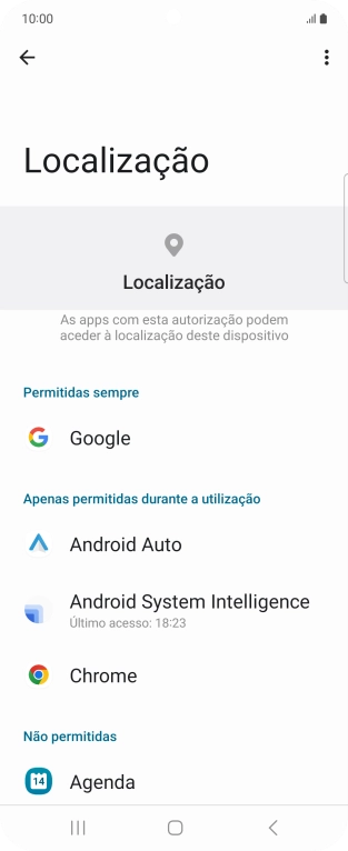 Prima a app pretendida.
