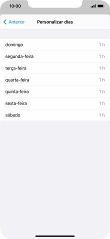 Prima os dias pretendidos.