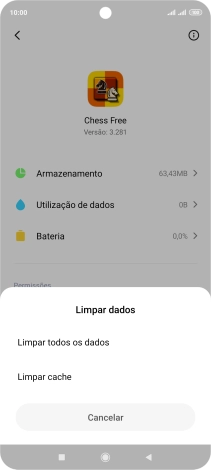 Prima Limpar cache.