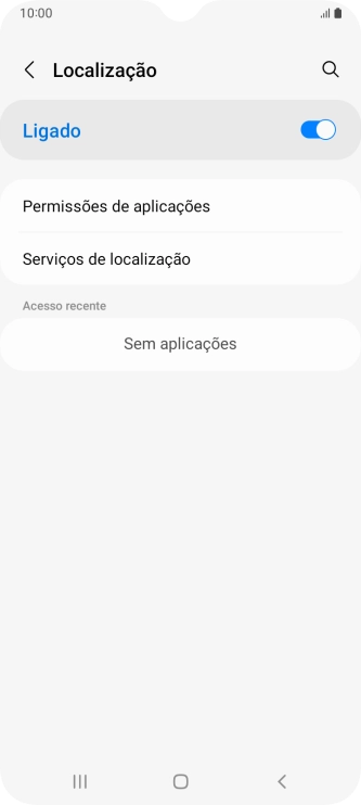 Prima Permissões de aplicações.