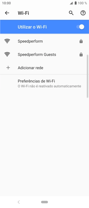 Prima Preferências de Wi-Fi.