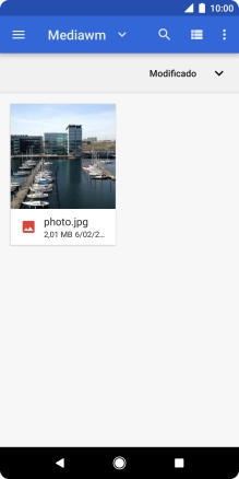 Prima o ficheiro pretendido.