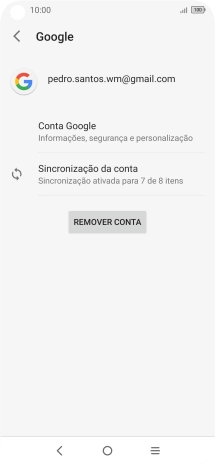 Prima Sincronização da conta.