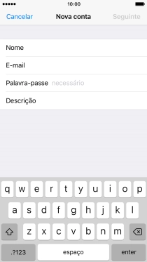 Prima Palavra-passe e introduza a password da sua conta de e-mail na Vodafone.