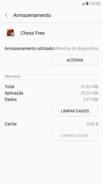 Prima a tecla de início para terminar e voltar ao ecrã inicial.