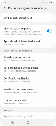 Prima Config. bloq. cartão SIM.