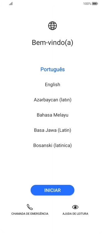 Prima o idioma pretendido.