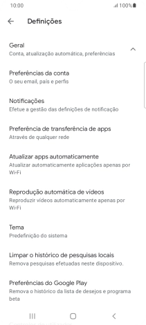 Prima Atualizar apps automaticamente.