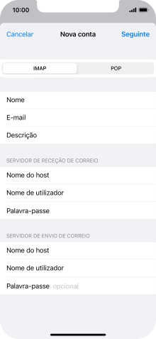 Prima Palavra-passe e introduza a password da sua conta de e-mail.