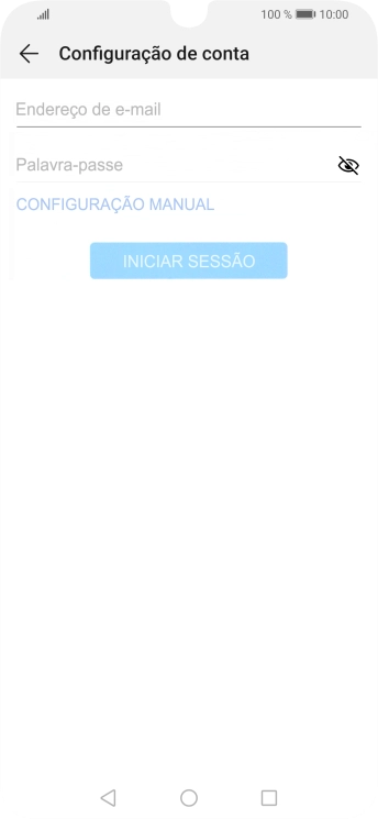 Prima Endereço de e-mail e introduza o seu endereço de e-mail.