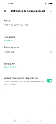 Prima Palavra-passe e introduza a password pretendida.