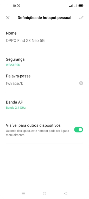 Prima Palavra-passe e introduza a password pretendida.