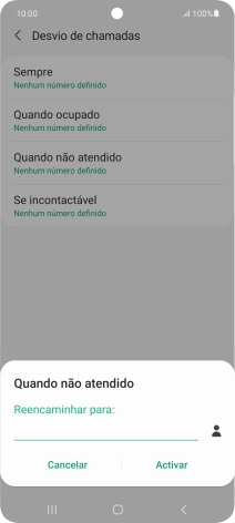 Introduza 123 e prima Activar.