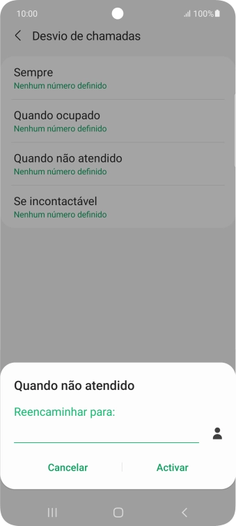 Introduza 123 e prima Activar.