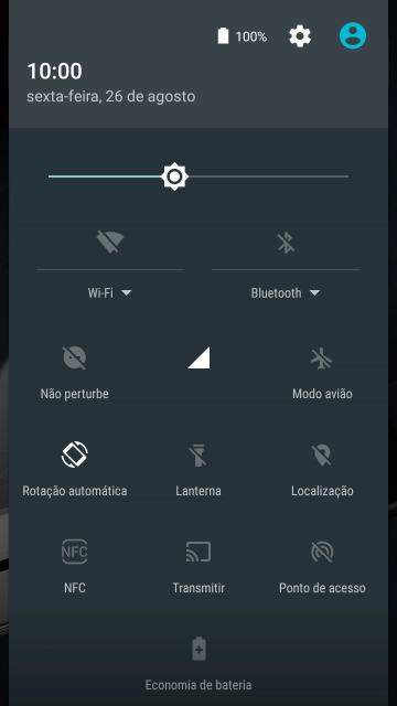 Prima o ícone de definições.