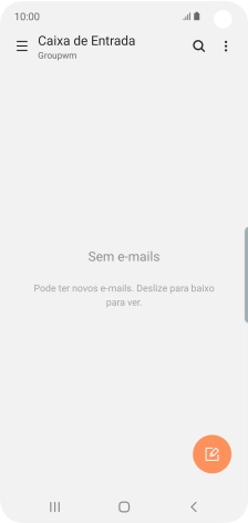 Deslize o dedo sobre o ecrã da esquerda para a direita.