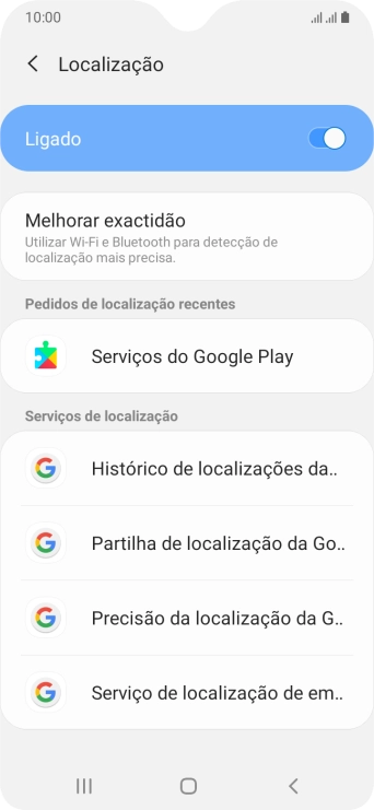 Prima Precisão da localização da G...