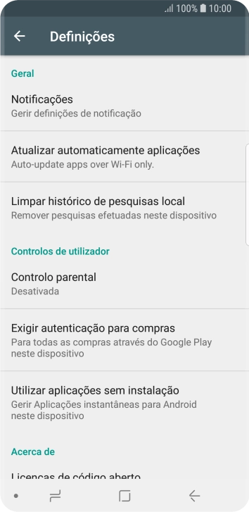 Prima Atualizar automaticamente aplicações.