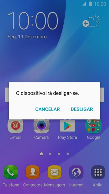 Prima DESLIGAR.