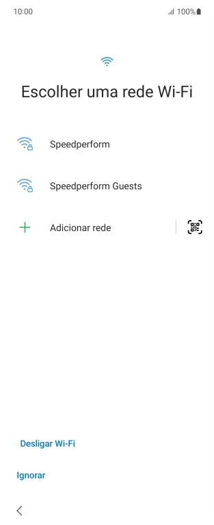 Prima a rede Wi-Fi pretendida.