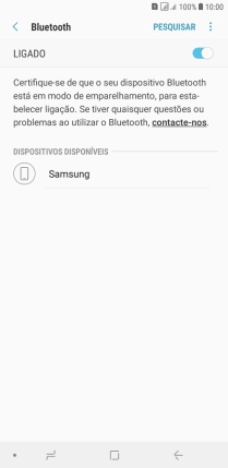 Prima o dispositivo Bluetooth pretendido e siga as indicações no ecrã para emparelhar o dispositivo pretendido com o telefone.