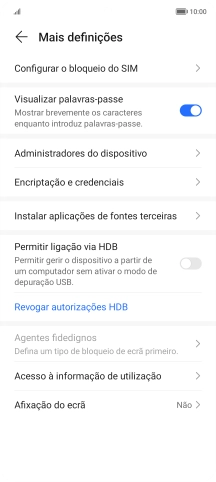 Prima Configurar o bloqueio do SIM.