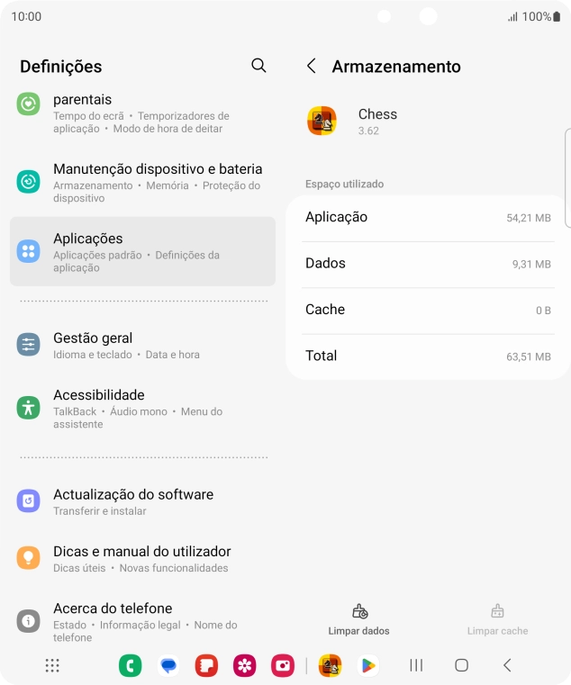 Prima a tecla de início para terminar e voltar ao ecrã inicial.