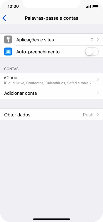 Prima Adicionar conta.