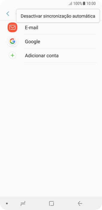 Prima Desactivar sincronização automática.