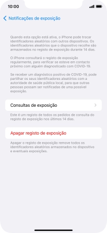 Prima Apagar registo de exposição.