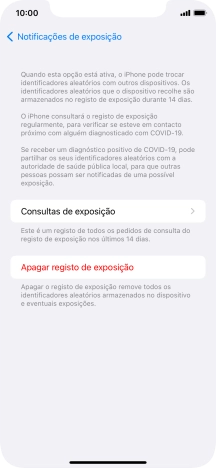 Prima Apagar registo de exposição.