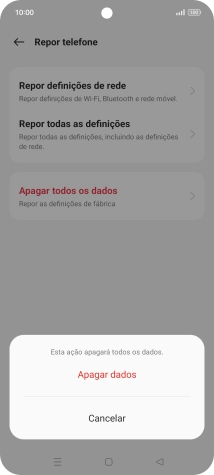 Prima Apagar dados.