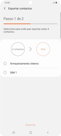 Prima o nome do cartão SIM.
