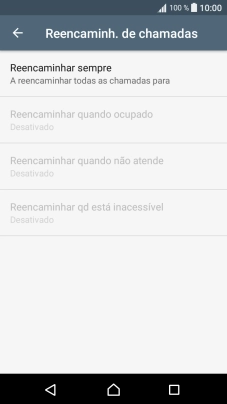Prima o tipo de desvio pretendido.
