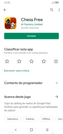 Prima a tecla de início para terminar e voltar ao ecrã inicial.