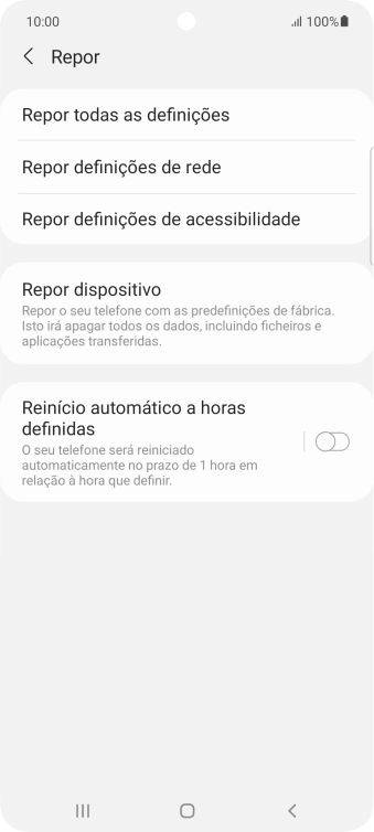 Prima Repor dispositivo.