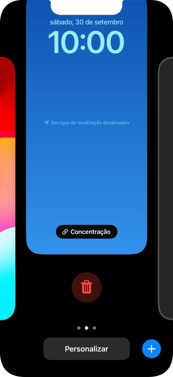 Prima o ícone para apagar.