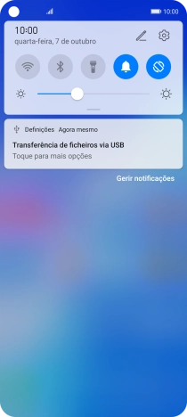 Prima Toque para mais opções.