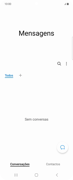 Prima o ícone de menu.