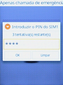 Se necessário, introduza o código PIN e prima a tecla esquerda de seleção.