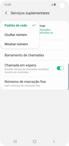 Prima Mostrar número para ativar a visualização do seu número.