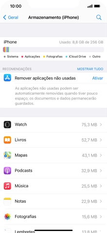 Prima a app pretendida.